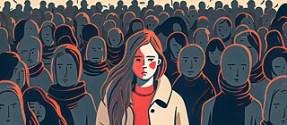 Alone in a crowd – just one of the consequences of Covid-19: since the pandemic, younger and middle-aged adults have been more likely to be affected by loneliness and feel excluded.