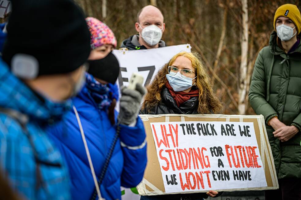 Protest gegen die Erweiterung des Kohlebergbaus Turów in Polen (15.1.2021)