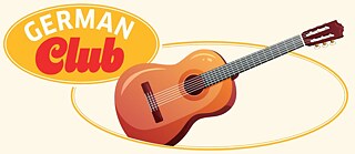 A guitar in the German Club Logo