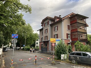 Il confine sulla Wiesenstrasse (fotografato da Konstanz)