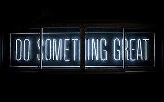 Neon sign: Do something great