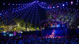 Percussionist Mohammed Reza Mortazavi performs at Darwin Festival