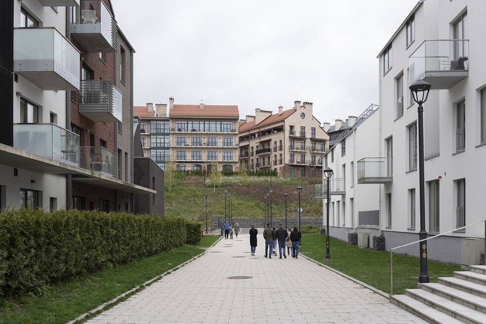 Im heutigen Paupys gibt es keine Anzeichen mehr von seiner industriellen Vergangenheit. 