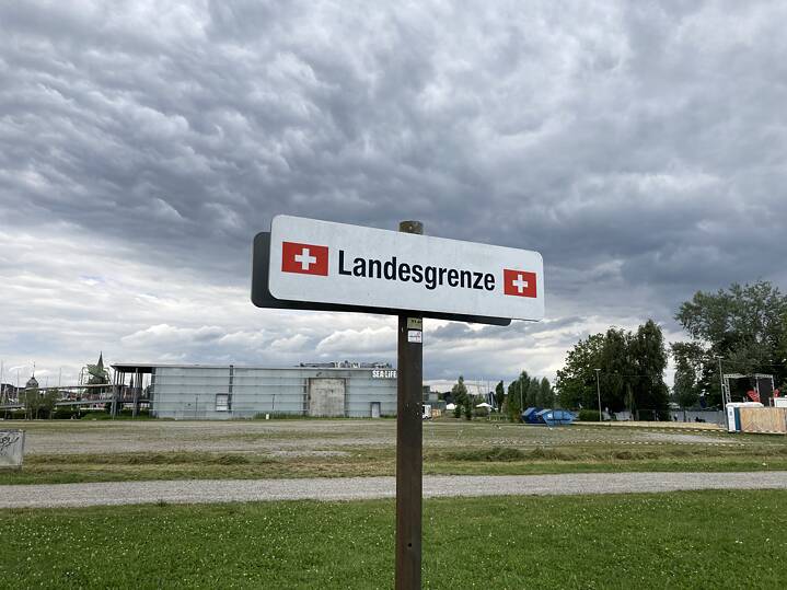 Grenzschild bei Klein Venedig