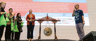 Director of the Goethe-Institut Southeast Asia, Australia, and New Zealand, Constanze Michel officially opened the Science Film Festival 2024.