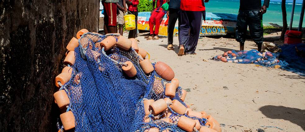 A pesca é o principal pilar da economia local em Mtondia, onde vive a comunidade de Pemba.