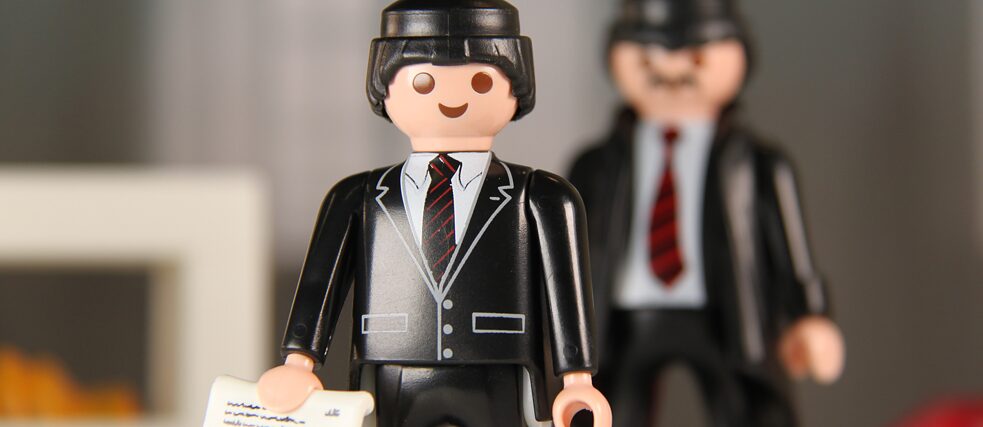 Szene aus „Brief an den Vater“, mit Playmobil-Figuren nachgestellt