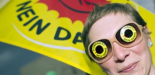 Demonstrator at an anti-nuclear demonstration in Dresden in 2011