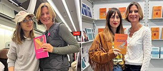 Olga Campofreda und Sarah Wollberg im Zug und auf der Frankfurter Buchmesse 2024