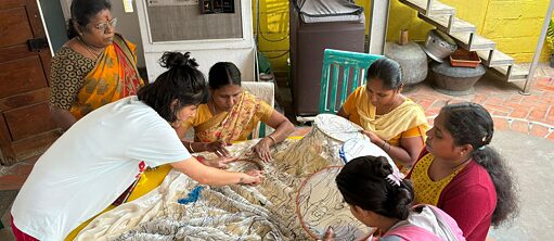 Goezde Ju_bangaloREsident at 1Shanthiroad_embroidery work together with local artists