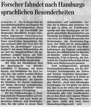 Das Hamburger Abendblatt hilft mit bei der Suche, die auch 2015 weitergeht