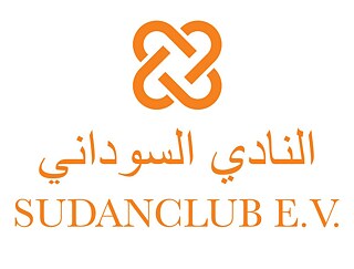 Logo of the Sudan Club e. V.: Orange lettering on a white background