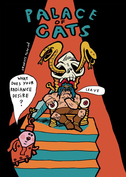 Fragments no komiksa „Palace of Cats”, komiksu antoloģija š! #15 „Cats”
