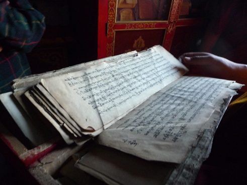 Undatierte Manuskripte im Kloster Erdene Zou