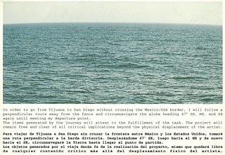 Francis Alÿs | The Loop (1997) | Grafische Dokumentation einer Aktion, von Tijuana bis San Diego