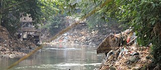 The Ciliwung River in the area of the district of Kampung Bukit Duri | Jakarta | Indonesia