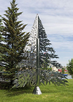 A symbolic Christmas tree in Sorel
