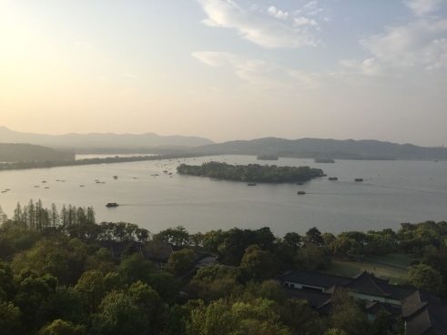 Blick auf die Insel Xiaoying