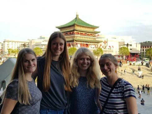 Willkommen in Xi’an – Mit Paula, Isabel und Anna am Glockenturm