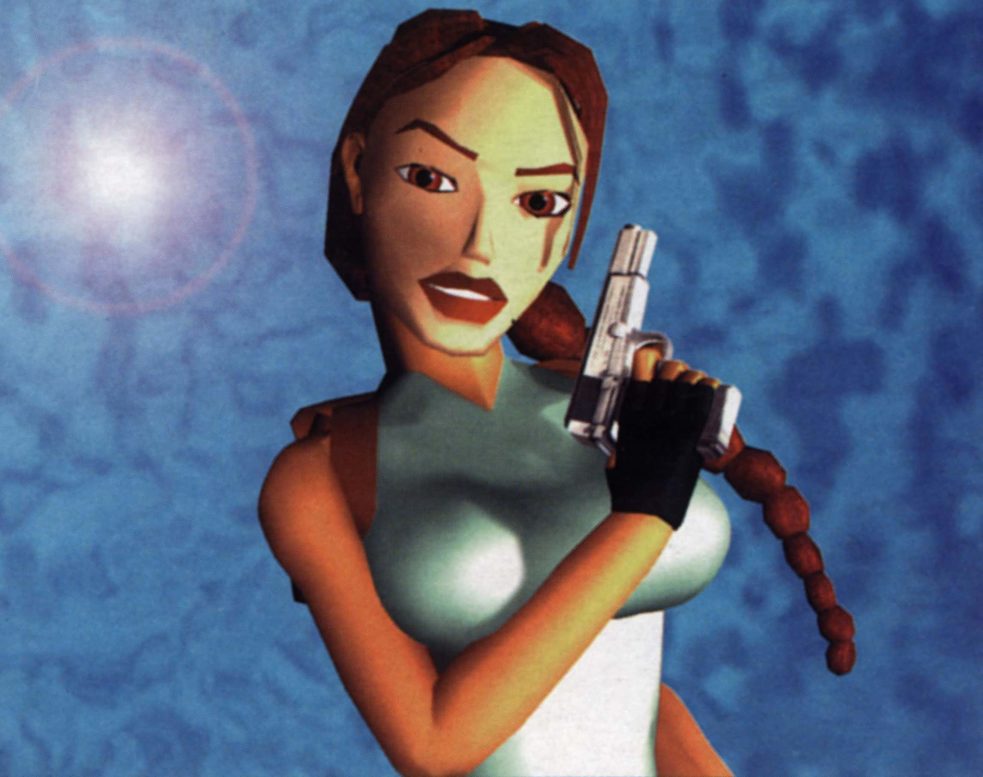 Lara Croft dans Tomb Raider dans les années 1990.
