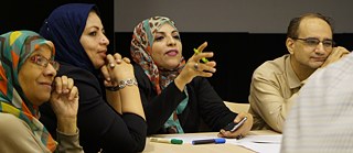 Die Alumni beteiligten sich rege an der Diskussion. © Goethe-Institut Kairo Die Alumni beteiligten sich rege an der Diskussion.