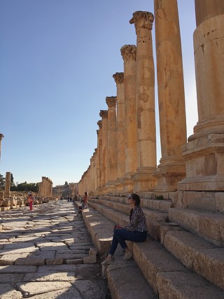 Der Cardo Maximus, ein von Säulen umgebener Weg von 800m Länge