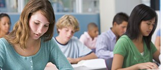 Students sitting in class