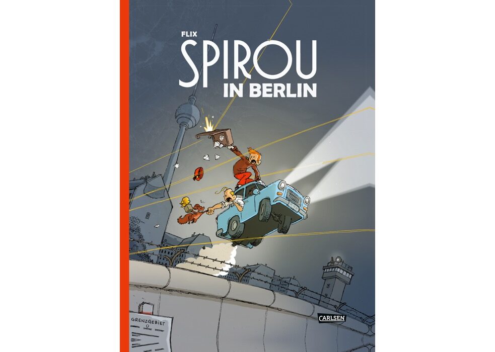 Idem pour un classique de la BD belge : Spirou, le groom, entreprend un voyage dans le Berlin de la fin des années 1980 en jouant un rôle dans la chute du Mur. 