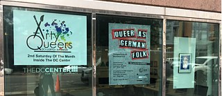 Ausstellungsposter bei unserem Partner „The DC Center for the LGBT Community“