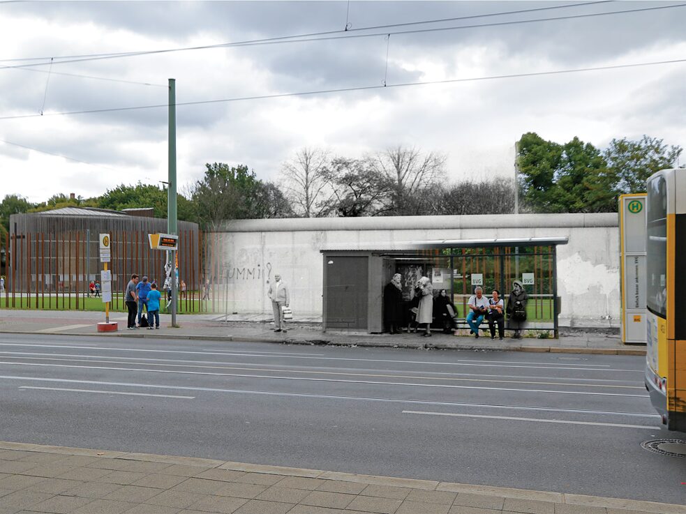 Bernauer Straße 1982/2015, fotomontáž