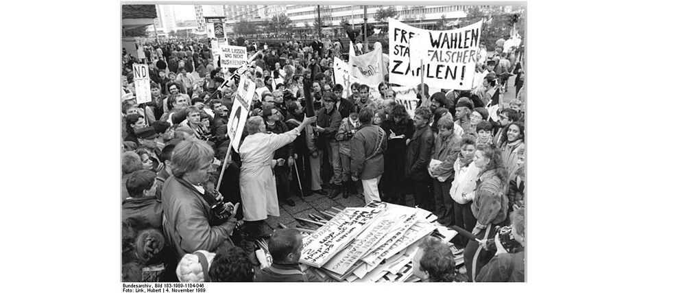 Manifestación en Berlín, el 4 de noviembre de 1989