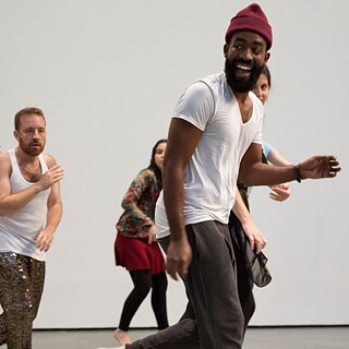 Installation view of the exhibition, "Artist's Choice: Jérôme Bel/MoMA DanceCompany." October 27, 2016-October 31, 2016
