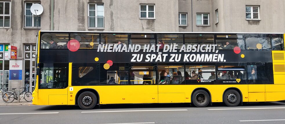 Jamais à court d'un bon mot : les slogans publicitaires de la BVG sont aujourd'hui devenus culte.