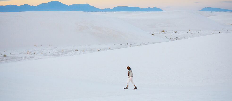‘Wanderlust’ in the White Sands National Park New Mexiko 