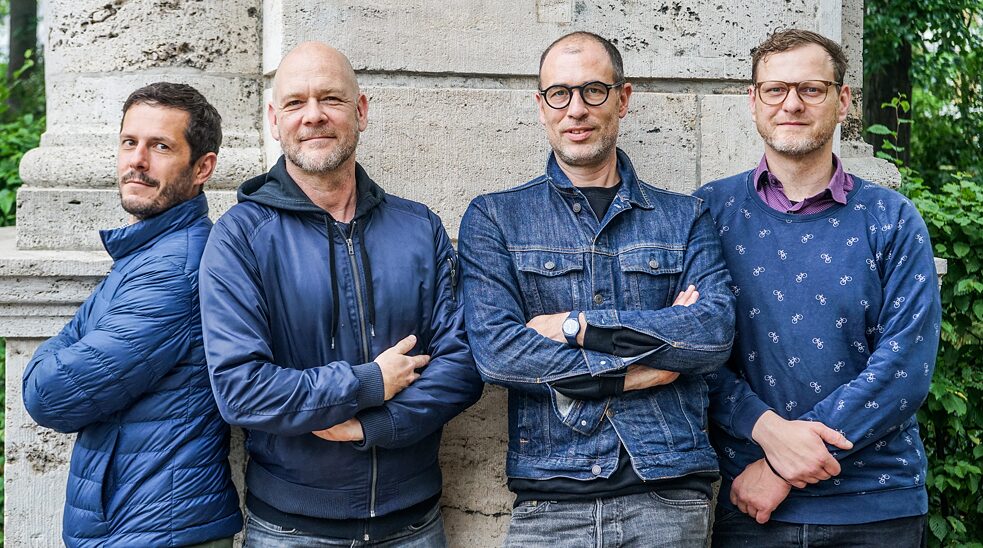 Vydavatelia knihy „Dúhový otec“: Gianni Bettucci, Uli Heissig, Alex Schug, Sören Kittel