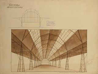 A floor structure. The foundations of architecture. Omsk. Designed by K.G. Zakhvatkin // 1927