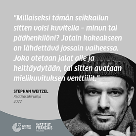 Stephan Weitzel mit einem Zitat aus seinem Blogtext