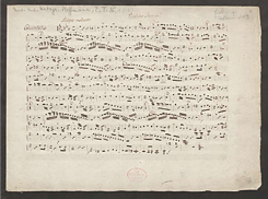 Autograph des Harfenquintetts in c-Moll von E. T. A. Hoffmann