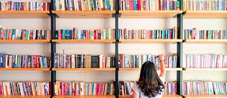 Books on a shelf