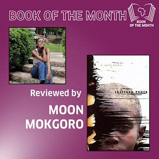 Links ein Bild von Moon Makgoro, rechts das Cover von "Thirteen Cents" von K. Sello Duiker