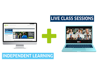 How it works independent training plus live sessions
