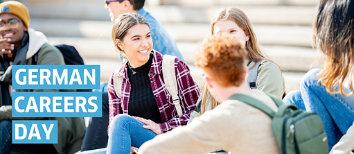 Students sitting on stairs chatting