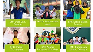 A collage of students from 6 different schools that participated in the Malaysia for the Ears project