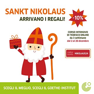 Corsi intensivi di tedesco online con codice sconto NIKOLAUS24