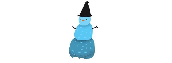 Illustration of a snow person