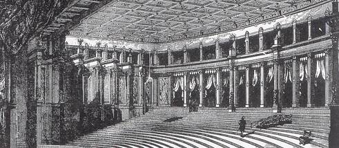 Engraving of the Bayreuth Festival Theatre 