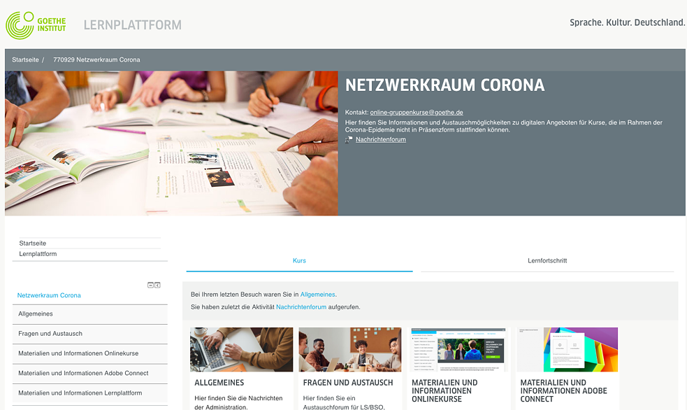 Онлайн-площадка для учителей „Netzwerkraum Corona“
